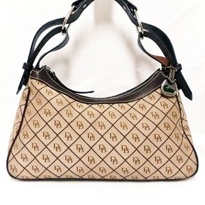 Dooney & Bourke Tan Canvas Hobo Handbag